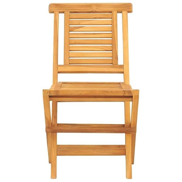 Maison Exclusive - Fällbara stolar, set om 8, 47 x 63 x 90 cm, i massivt teakträ
