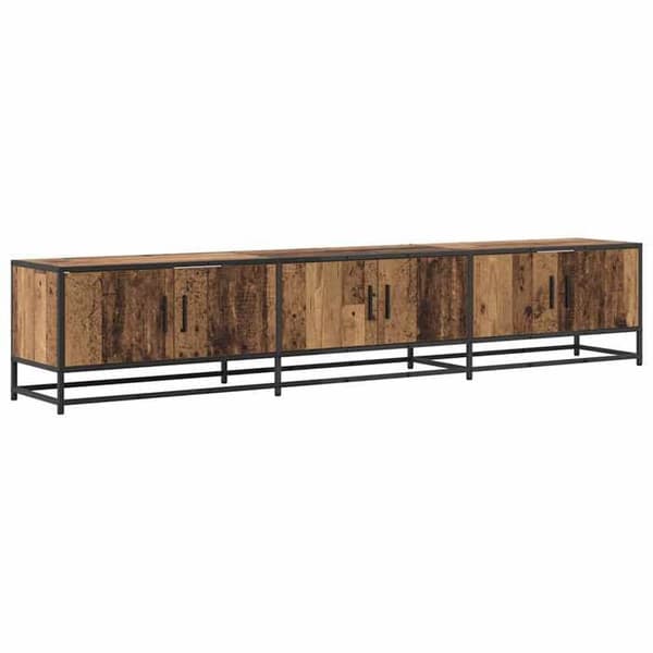 TV-möbel - EXKLUSIV HEM - 210x35x41 cm - Ingenjörsträ - Järnfötter - Väggmontering