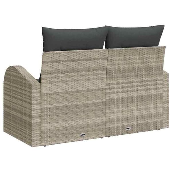 Havemøbel - EKSKLUSIV HUS - 124 x 62 x 69 cm - Lys grå - Holdbar poly rattan - Robust stålramme Ljusgrått