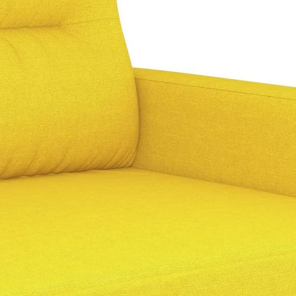Maison Exclusive - Sæt af 3 sofaer med puder Lys gul Stof