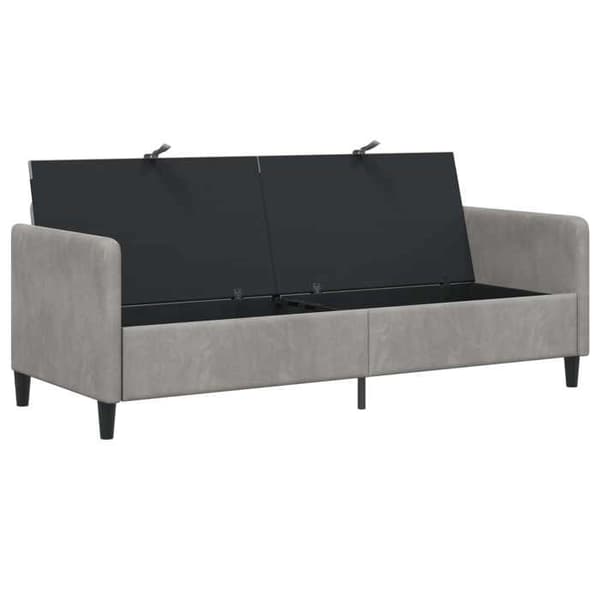 Maison Exclusive - Soffa med förvaring Ljusgrå 192 x 78 x 87 cm Polyester