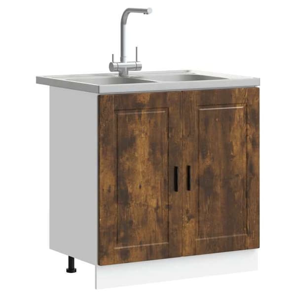 Maison Exclusive - Underskåp Porto 2 delar Brun 80 x 46 x 81,5 cm brun