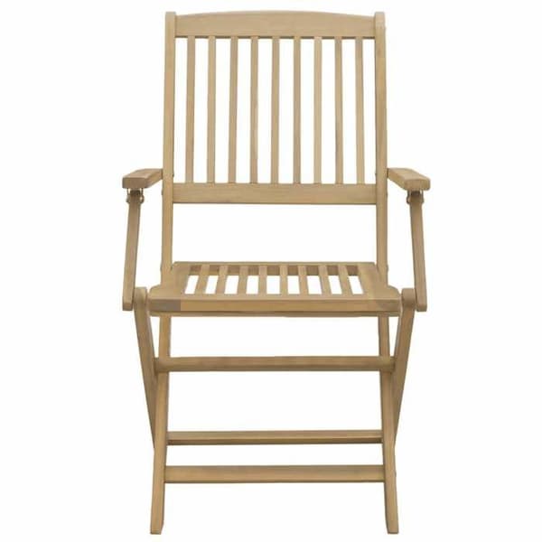 Maison Exclusive - Fällbara stolar set om 6 54,5x58x90 cm i massiv akaciaträ