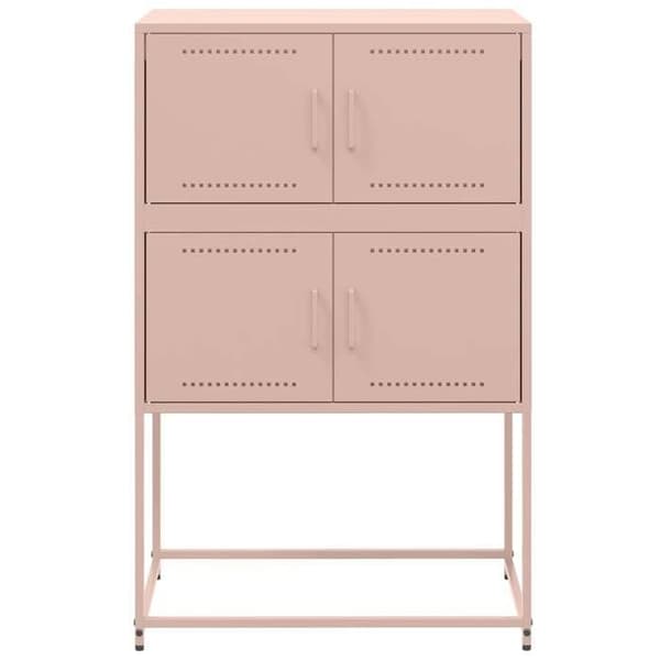 Maison Exclusive - Buffé rosa 68,5x38,5x107 cm stål