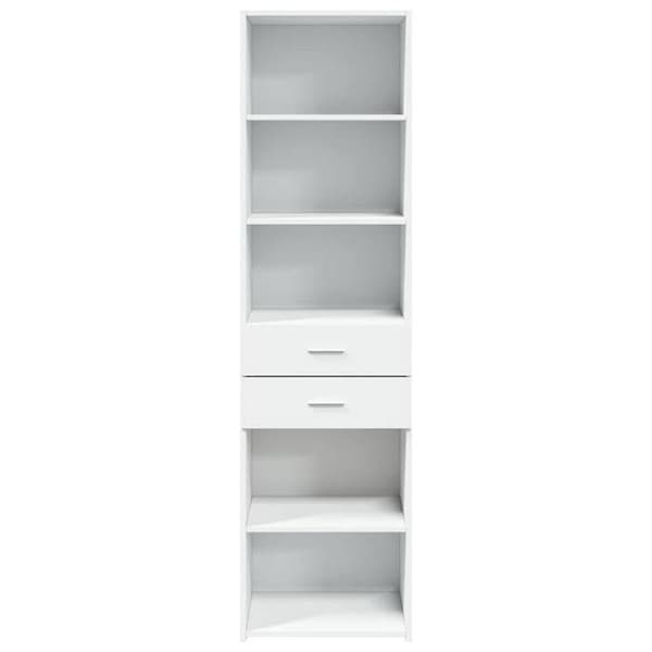 Maison Exclusive - Vit hög buffé 50x42,5x185 cm ingenjörsträ
