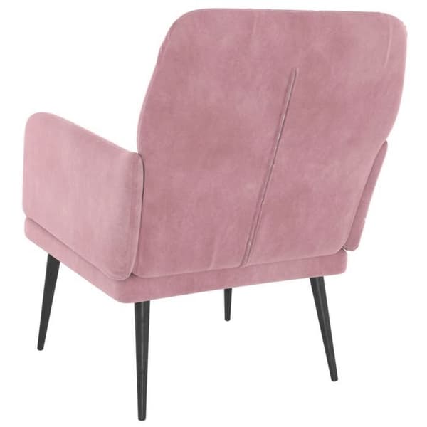 Maison Exclusive - Vaaleanpunainen nojatuoli 62x79x79 cm sametti