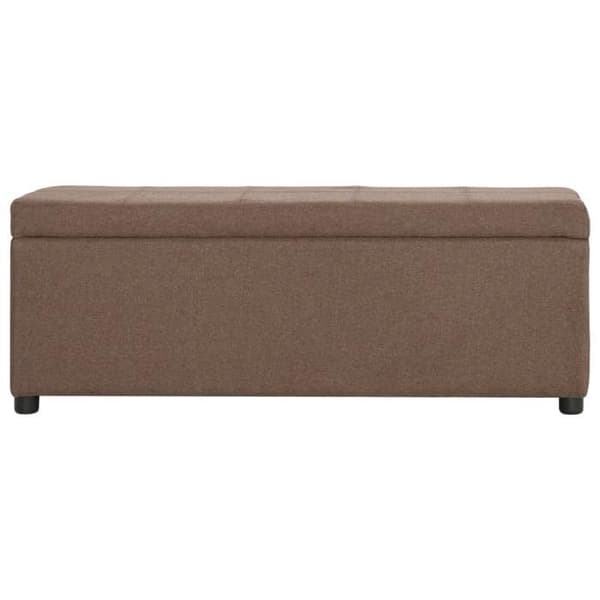Maison Exclusive - Bænk med opbevaringsrum 116 cm Brun Polyester