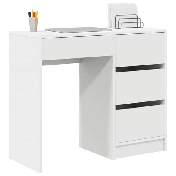 Maison Exclusive - Kontor Vit Ingenjörsträ 90 x 37,5 x 75 cm Vit