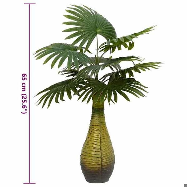 Maison Exclusive - Keinopalmupuu 9 lehteä 65 cm vihreä