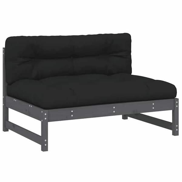 Maison Exclusive - Central soffa 120x80 cm grå massiv furu grå