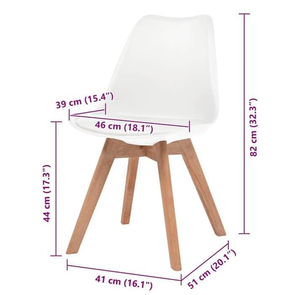 Maison Exclusive - Spisestole sæt af 4 Hvid Plastik
