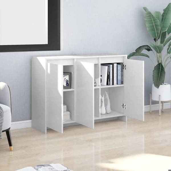 Maison Exclusive - Buffé Vit 102x33x75 cm Ingenjörsträ Vit