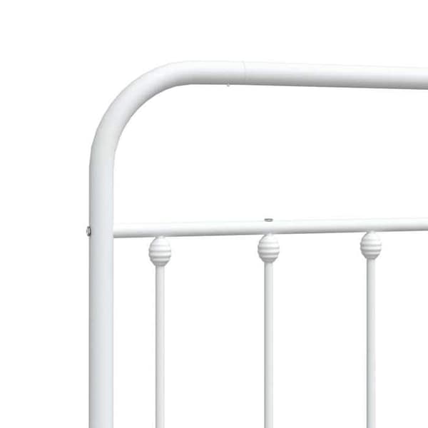 Hovedgærde - EKSKLUSIV HUS - Klassisk - hvid metal - 100 cm - robuste ben Vit