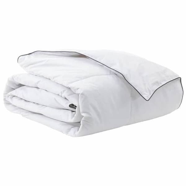 Vinterdyne - EKSKLUSIV HUS - 200 x 240 cm - Fjer & dun - Åndbar - Sort kant Vit