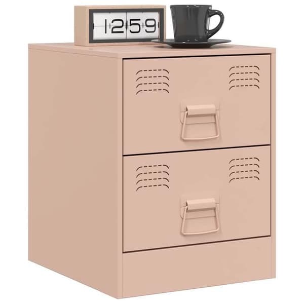 Maison Exclusive - Natborde 2 stk. rosa 34,5x39x44 cm stål Ros