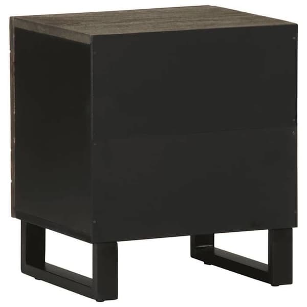 Maison Exclusive - Sort natbord 40x33x46 cm i solid mangotræ
