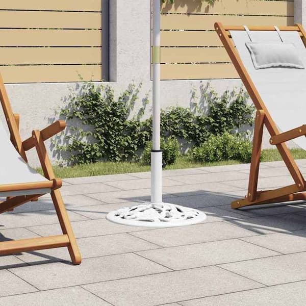 Maison Exclusive - Hvid parasolfod 12 kg 48 cm i støbejern