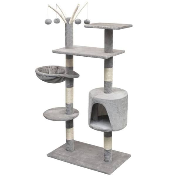 Maison Exclusive - Kattträd med sisal klöstrumpor 125 cm Grå grå