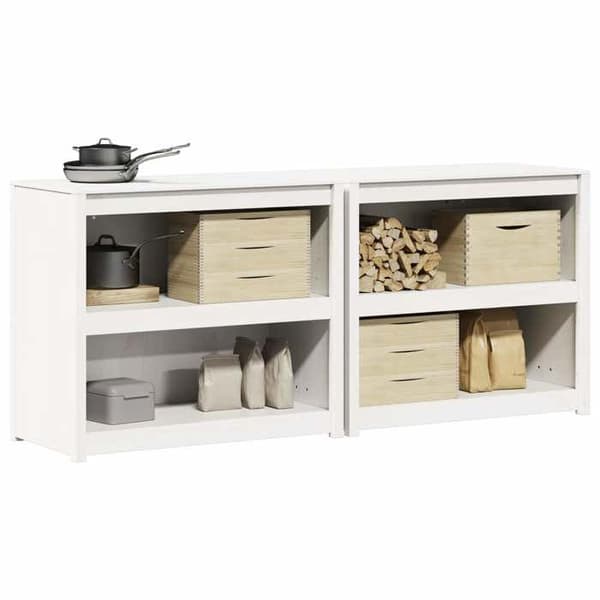 Maison Exclusive - Utomhusköksmöbel MEPPEL 2 st Vit