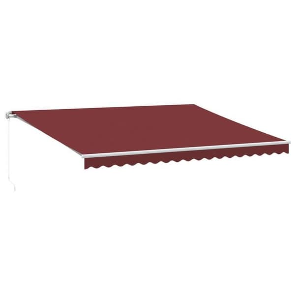 Maison Exclusive - Retractable Markis Bordeaux 450 × 350 cm Polyester och Aluminium