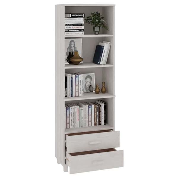 Maison Exclusive - Buffet HAMAR Valkoinen 60x35x180 cm Massiivipuu Vit