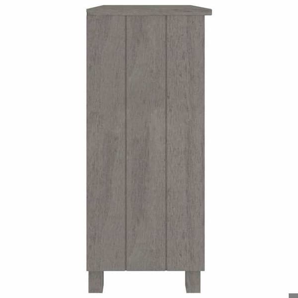 Maison Exclusive - Buffet HAMAR Lys grå 85x35x80 cm Massivt fyrretræ Ljusgrått
