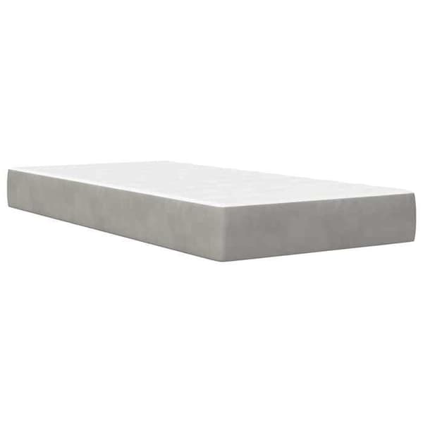 Maison Exclusive - Sängram med huvudgavel Ljusgrå 90 x 190 cm Sammet
