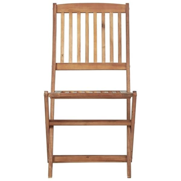 Maison Exclusive - Fällbara utomhusstolar och kuddar set om 8 Akaciaträ