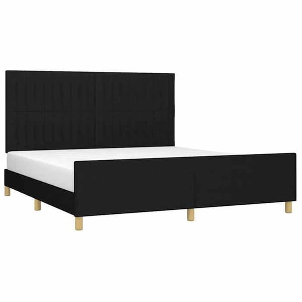 Maison Exclusive - Sengestel uden madras sort 160x200 cm stof