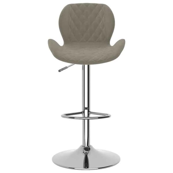 Maison Exclusive - Barstolar set om 2 ljusgrå sammet