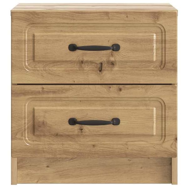 Maison Exclusive - Natbord i håndlavet egetræ 43 x 34,5 x 44,5 cm