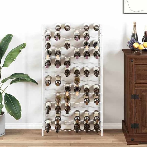 Maison Exclusive - Flaskeholder til 72 flasker Hvid Metal Vit