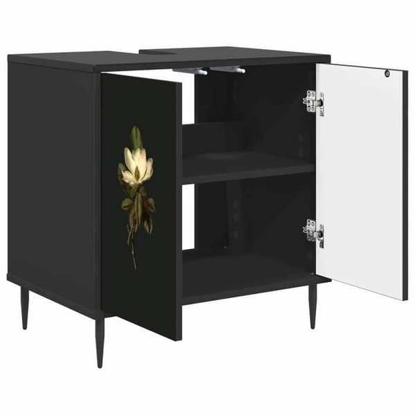 Maison Exclusive - Badeværelsesskab BREMEN Sort eg 60 x 40 x 61 cm