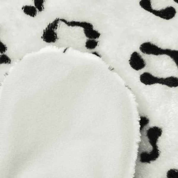 Maison Exclusive - Plys tæppe i leopardform 139 cm Hvid Vit