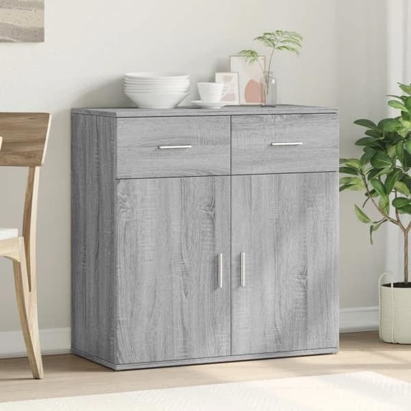 Maison Exclusive - Buffé Sonoma Grå 79x38x80 cm Ingenjörsträ