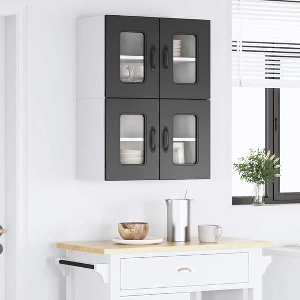 Maison Exclusive - Kalmar 2 stk. opvaskemaskine panel Sort ingeniørtræ Svart