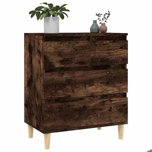 Maison Exclusive - Buffé Ek rökt 60x35x70 cm Ingenjörsträ Rökt ek