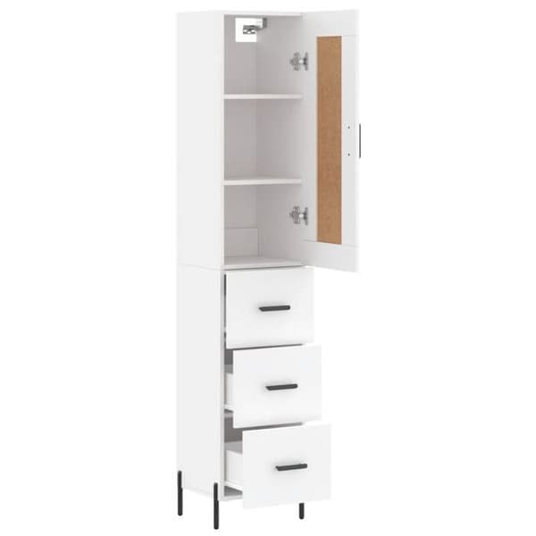 Maison Exclusive - Buffé hög Vit 34,5x34x180 cm Ingenjörsträ Vit