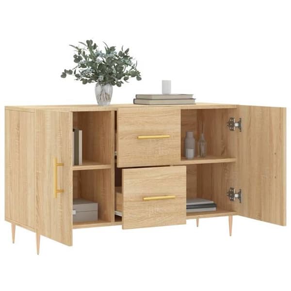 Maison Exclusive - Buffé ek sonoma 100x36x60 cm ingenjörsträ