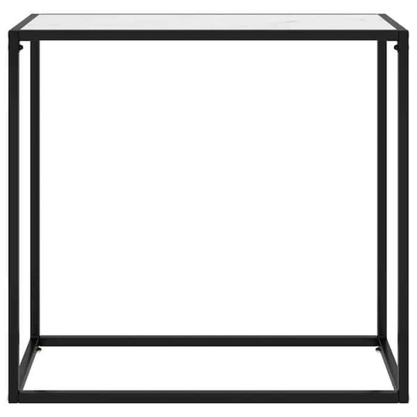 Maison Exclusive - Konsolbord Vit 80x35x75 cm Härdat glas