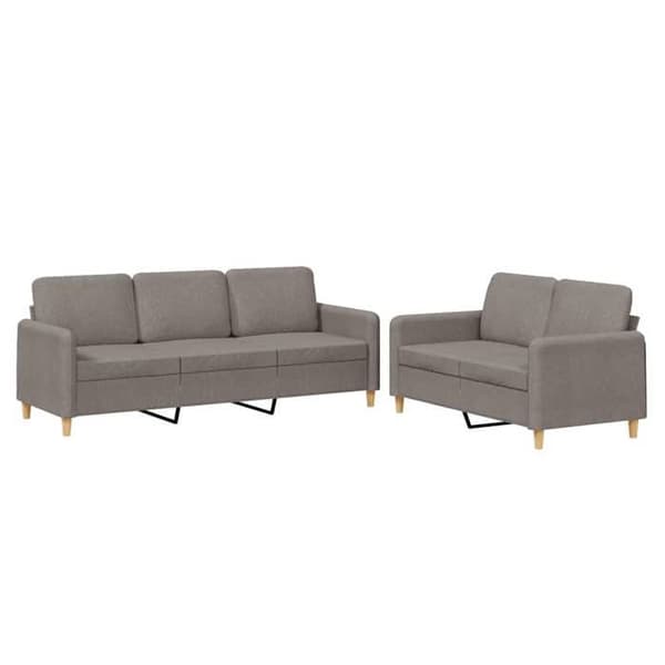 Maison Exclusive - Set med 2 soffor med kuddar Taupe Tyg Mol