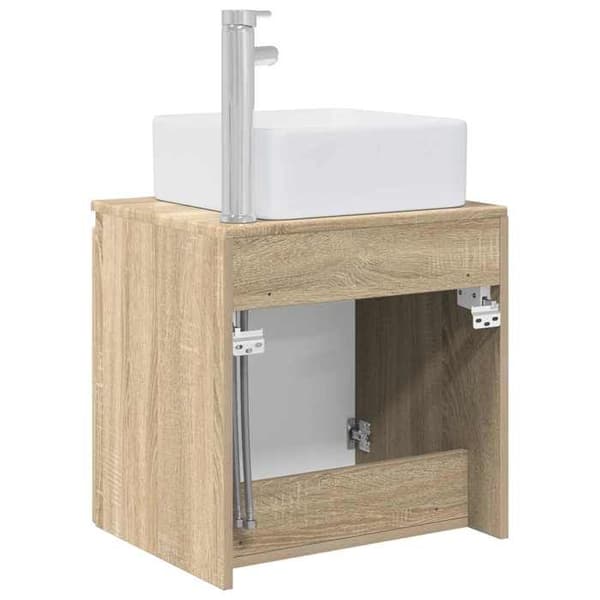 Eksklusiv Hus - Vægmonteret håndvask Vanity Egetræ Sonoma 49,5 x 41 x 63 cm