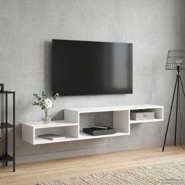 Maison Exclusive - Väggmonterad TV-möbel Vit 150 x 28 x 26 cm Vit