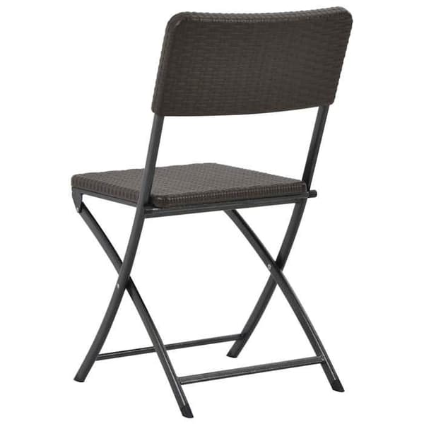 Maison Exclusive - 2 stk. sammenklappelige stole i PEHD og brun stål brun