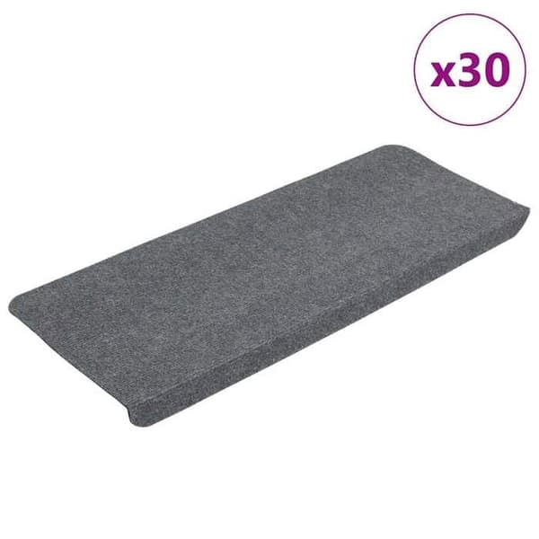 Maison Exclusive - Itsekiinnittyvät portaamatot 30 kpl harmaa 65x24,5x3,5 cm