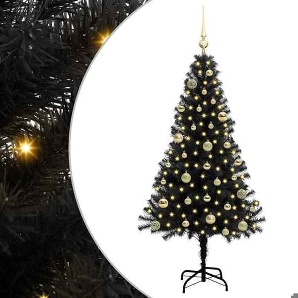 Maison Exclusive - Svart Julgran 150 cm PVC