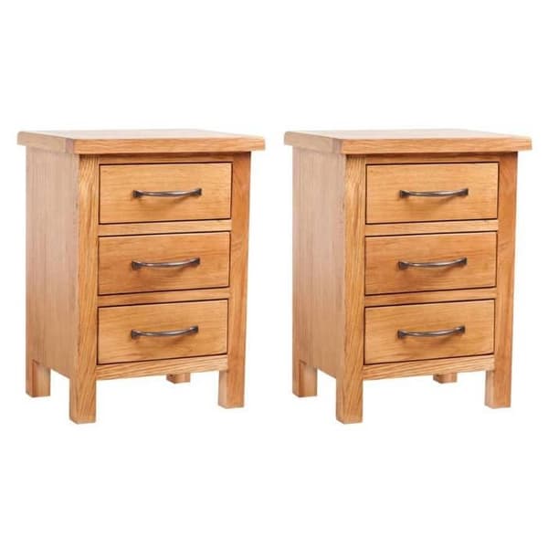 Maison Exclusive - Natborde 2 stk 40x30x54 cm Massivt egetræ