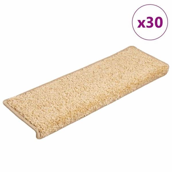 Maison Exclusive - Trappe tæppe 30 stykker 65 x 21 x 4 cm Creme Rektangulær kant