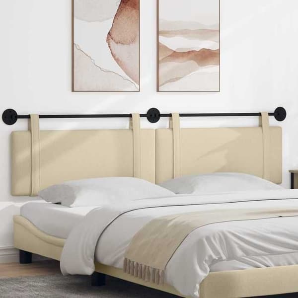 Maison Exclusive - Hängande sänggavel Creme Tyg