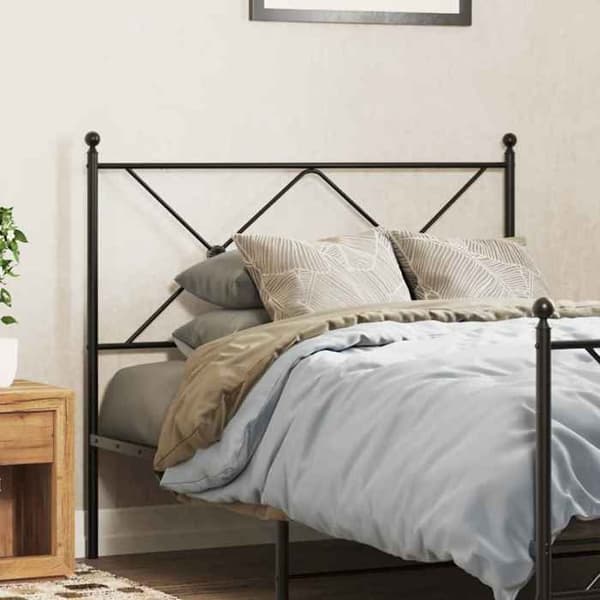 Maison Exclusive - Erstatnings hovedgærde metal sort 100 cm